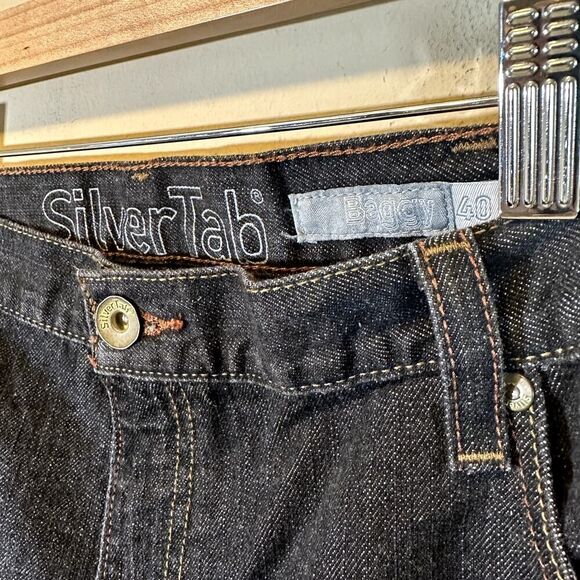 Levi’s Black SilverTab Y2K 90s Baggy Jeans Mens 40 x 30 Mint EUC - Picture 2 of 9